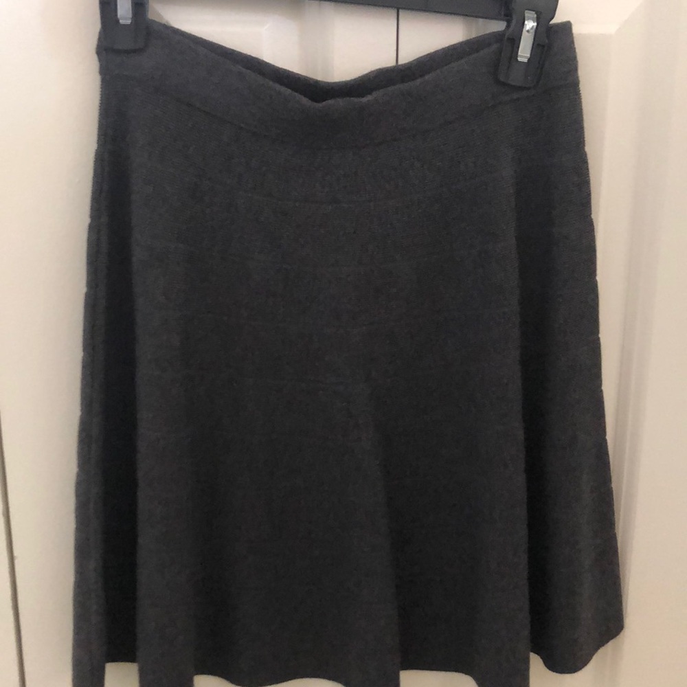 Grey mini skirt with flare